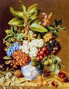 unknow artist, Floral, beautiful classical still life of flowers.129